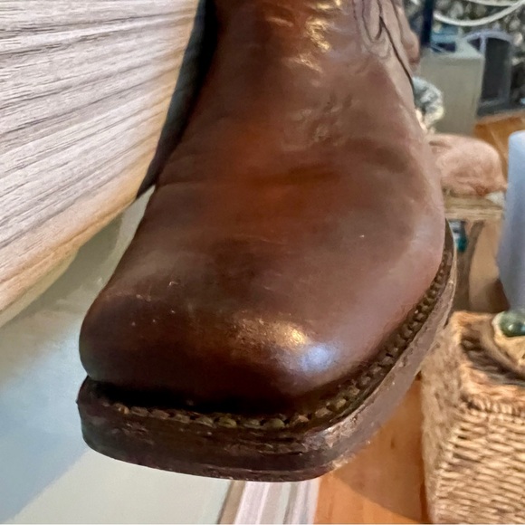 Frye Brown Leather Heath Boots - Picture 8 of 15